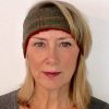 Green Tweed with Red, Orange and Navy Overcheck Head Warmer (3)